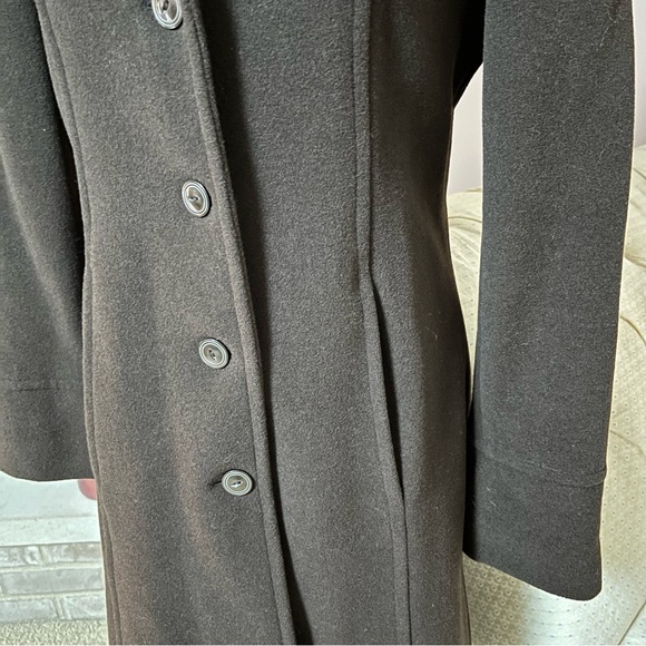 Marvin Richards Wool Blend Topcoat - Dark Brown - Picture 9 of 13